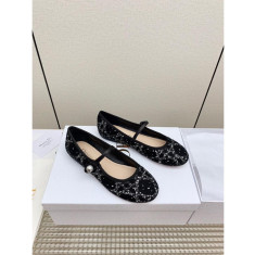 디올 트위드 플랫슈즈