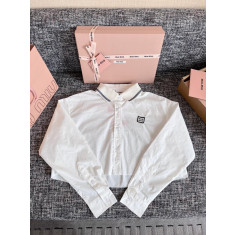 미우미우 크롭 셔츠