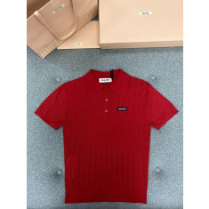 미우미우 폴로 반팔 니트