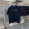 ✨타임세일✨ 오프화이트 자수로고 라운드 티셔츠 남녀공용 사이즈:100