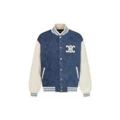 셀린느 트리오페 워싱 데님 바시티 자켓 남녀공용 (국내배송)