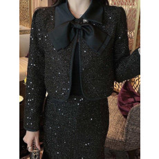 샤넬 스팽글 투피스 셋업