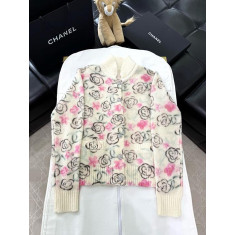 샤넬 25c 카멜리아 캐시미어 가디건