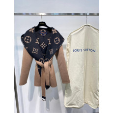 루이비통 시그니쳐 숏 후드 랩 코트