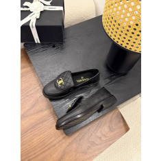 샤넬 25 가죽 퀄팅 로퍼