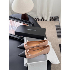 샤넬 25 진주 장식 플랫