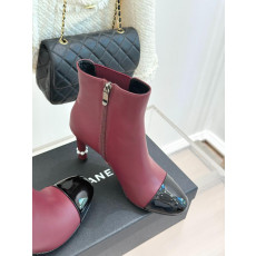 샤넬 가죽 부티 펌프스