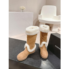 샤넬 시어링 미들 부츠